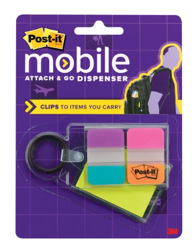 0051141953342 - POST-IT ATTACH AND GO NOTES AND TABS CLIP DISPENSER, 2 X 1.5 INCHES NOTES, 1 X 1.5 INCHES TABS, 24 NOTES AND 24 TABS PER PACK (PM-KC1)