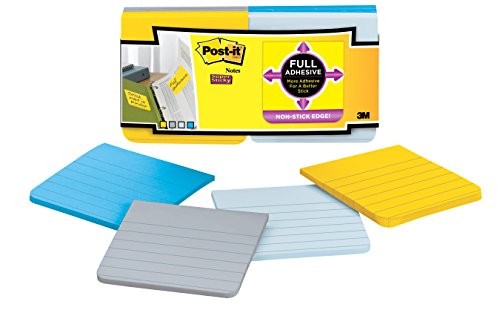 0051141958569 - POST-IT SUPER STICKY FULL ADHESIVE NOTES, 3 IN X 3 IN, NEW YORK COLLECTION, LINED, 25 SHEETS/PAD, 12 PADS/PACK (F330-12SSAL)