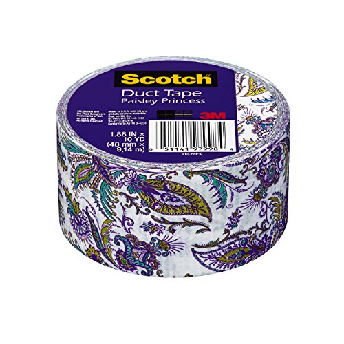 0051141979984 - SCOTCH DUCT TAPE, PURPLE PAISLEY PATTERN, 1.88 IN X 10 YD (910-PPP-C)