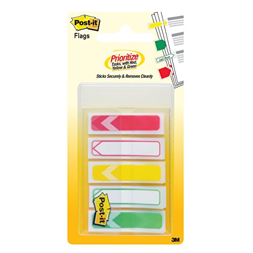 0051141985756 - POST-IT(R) PRINTED FLAGS, 1IN. X 1 7/16IN., WRITABLE ARROW, ASSORTED COLORS, PAC