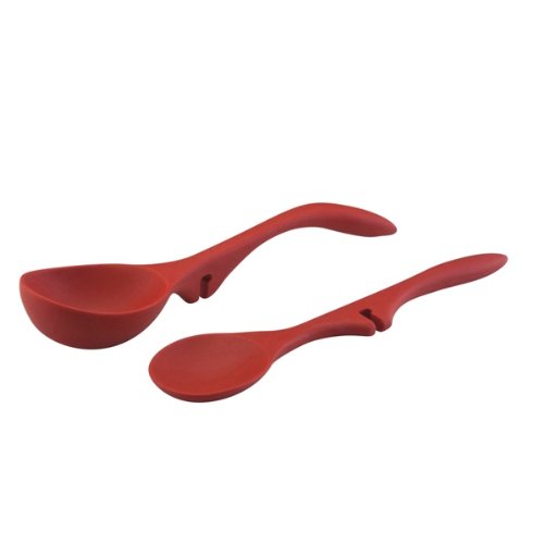 0051153557705 - RACHAEL RAY TOOLS 2-PIECE LAZY SPOON & LAZY LADLE SET, RED