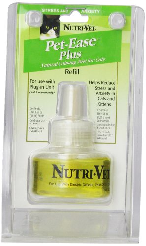 5147841580232 - NUTRI-VET PET-EASE NATURAL CALMING DIFFUSER REFILL FOR CATS, 1.69 OUNCE