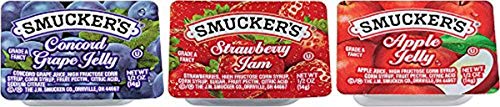 0051500016961 - SMUCKERS GRAPE JELLY, APPLE & MIXED FRUIT, 0.5 OUNCE (PACK OF 200)