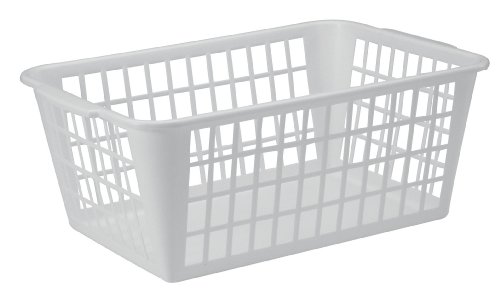 0051596337292 - UNITED SOLUTIONS BS0022 WHITE PLASTIC STORAGE UTILITY BASKET - PLASTIC LAUNDRY BASKET IN WHITE