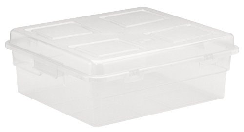 0051596636302 - UNITED SOLUTIONS CLEAR PLASTIC STORAGE CONTAINER WITH LID, 20-QUART