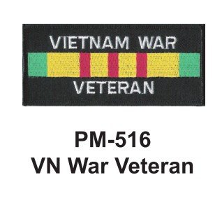 0516516224477 - 3'' EMBROIDERED MILLITARY PATCH VN WAR VETERAN