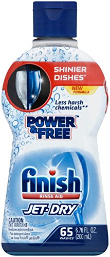0051700896295 - FINISH POWER & FREE RINSE AID WITH JET DRY - SHINIER DISHES - LESS HARSH CHEMICALS - 65 WASHES PER BOTTLE - NET WT. 6.76 FL OZ (200 ML) EACH - PACK OF 2