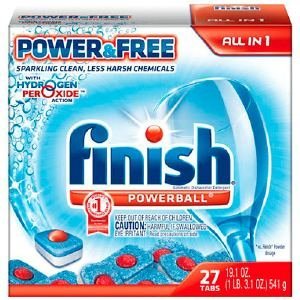 0051700897162 - (PACK OF 2) FINISH POWERBALL, POWER AND FREE, DISHWASHER DETERGENT, 27 TABS