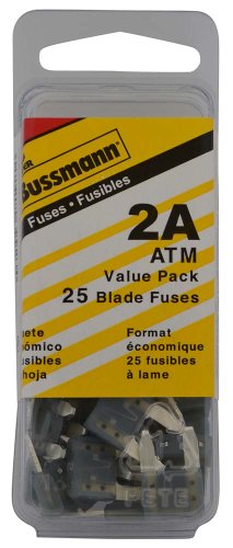 0051712399234 - BUSSMANN (VP/ATM-2-RP) YELLOW 2 AMP FAST ACTING ATM MINI FUSE, (PACK OF 25)