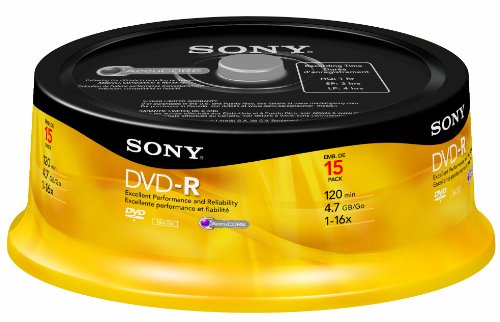 0518279216799 - SONY DVD-R (15 PK SPINDLE)