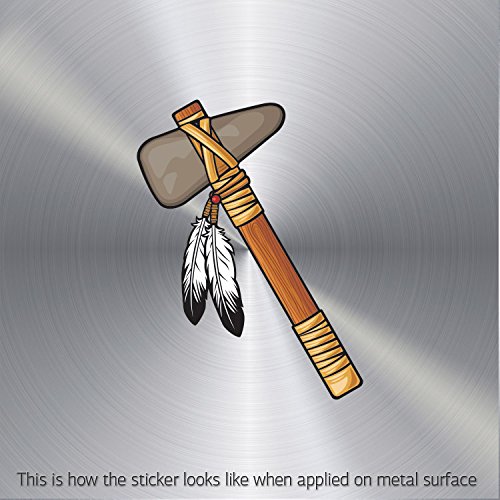 5190500058290 - DECOR DECAL AMERICAN NATIVE INDIAN AXE WEATHERPROOF SKATE SPECIALITY PERMA (5 X 3.76 IN)