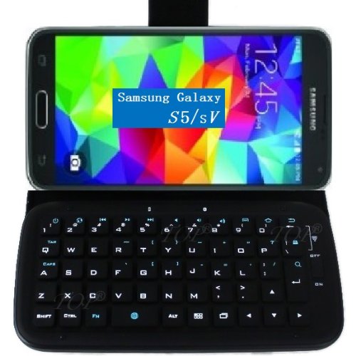 0519399038704 - TOP® FOR SAMSUNG GALAXY S5, SV GT-I9600 SHOCK PROOF PU LEATHER CASE WITH BLUETOOTH V3.0 CHIPSET WIRELESS KEYBOARD, MORE FAST AND STABLE CONNECTING, SAMSUNG GALAXY SV/S5 CASE, GALAXY S5/SV GT-I9600 DETACHABLE/REMOVEABLE KEYBOARD CASE