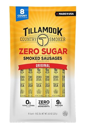 0051943273419 - TILLAMOOK COUNTRY SMOKER KETO FRIENDLY ZERO SUGAR SMOKED SAUSAGES, ORIGINAL, 8 PACK