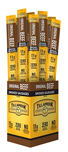 0051943342207 - TILLAMOOK COUNTRY SMOKER REAL HARDWOOD SMOKED SAUSAGES, ORIGINAL BEEF, 1.25 OUNCE, 24 COUNT