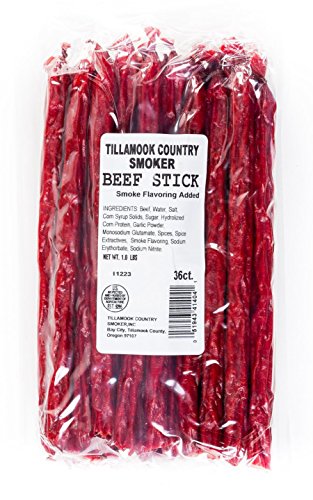 0051943414041 - TILLAMOOK COUNTRY SMOKER - BEEF STICK 36 CT BULK RETAIL REFILL 1 LBS BEEF JERKY SAUSAGE STICK MEAT SNACK CAMPING HIKING