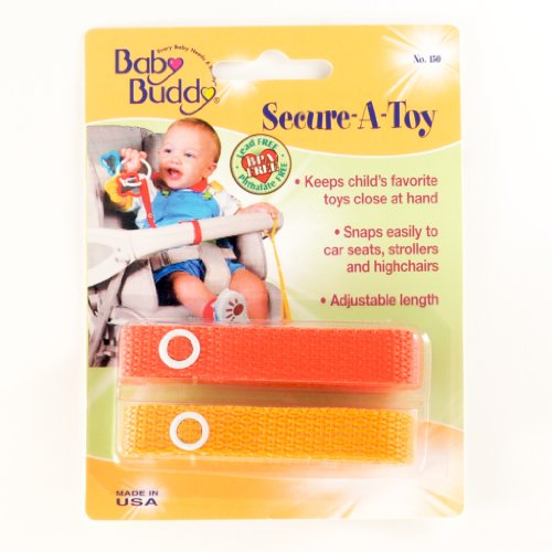 5199905810410 - BABY BUDDY SECURE-A-TOY, ORANGE/GOLD