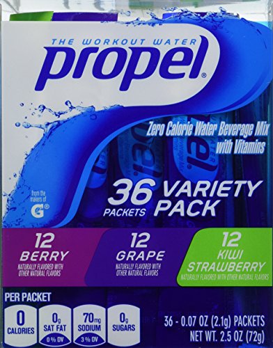 0052000132861 - PROPEL ZERO CALORIE NUTRIENT ENHANCED WATER BEVERAGE MIX (36 PACKETS) 3 DIFFERENT FLAVORS (BERRY, GRAPE & KIWI STRAWBERRY)