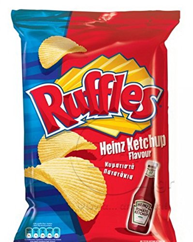 5201024755296 - RUFFLES POTATO CHIPS FROM GREECE WITH KETCHUP - 10 PACKS X 72G (2.5 OUNCES PER PACK)