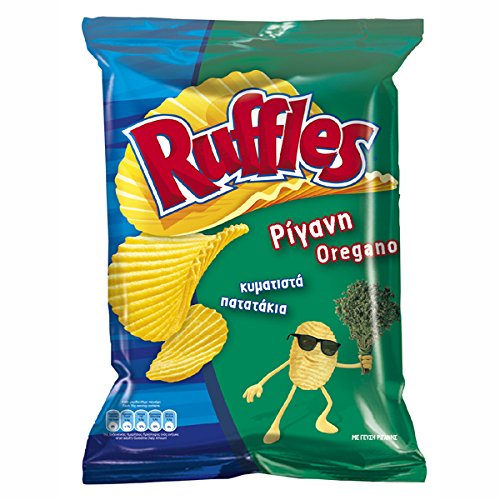 5201024775737 - RUFFLES POTATO CHIPS FROM GREECE WITH OREGANO - 10 PACKS X 74G (2.6 OUNCES PER PACK)