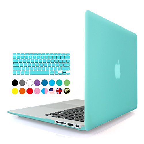 0520151397649 - IBENZER SOFT TOUCH PLASTIC HARD CASE AND KEYBOARD COVER FOR MACBOOK AIR 13''( MODEL A1466/A1369) TURQUOISE