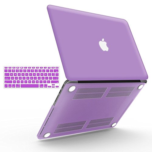 0520151402725 - IBENZER BASIC SOFT-TOUCH SERIES PLASTIC HARD CASE & KEYBOARD COVER FOR APPLE MACBOOK PRO 13-INCH 13 WITH RETINA DISPLAY A1425/1502 (PREVIOUS GENERATION) (PURPLE)