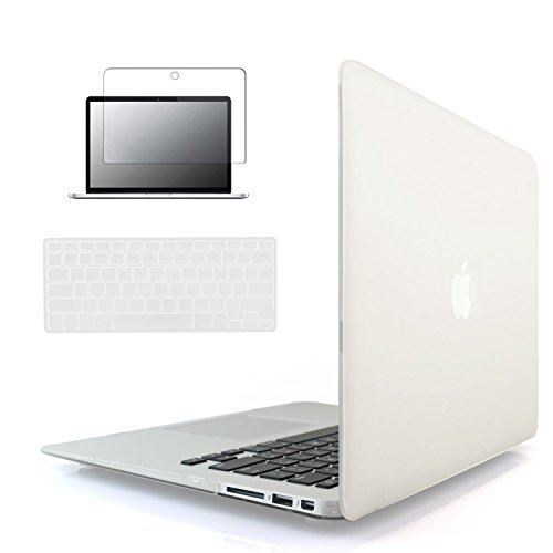 0520151500926 - IBENZER - 3 IN 1 SOFT-SKIN SMOOTH FINISH SOFT-TOUCH PLASTIC HARD CASE COVER & KEYBOARD COVER & SCREEN PROTECTOR FOR MACBOOK AIR 13.3''NO CD-ROM, CLEAR MMA13CL+2