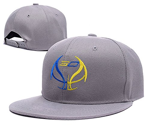 5201836398728 - ZZZB STEPHEN CURRY SC #30 BASKETBALL LOGO ADJUSTABLE SNAPBACK HAT EMBROIDERY CAP - GREY