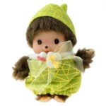 0520295285277 - 5.5-INCH BABY STYLE MONCHHICHI TOY DOLL-GREEN COAT
