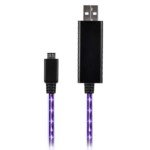 0520295902433 - NOOSY VISIBLE SMART USB CHARGING & DATA CABLE WITH PURPLE RAY FOR IPOD IPHONE IPAD