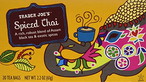 0000052053900 - TRADER JOE'S SPICED CHAI (A RICH, ROBUST BLEND OF ASSAM BLACK TEA & EXOTIC SPICES), 20 TEA BAGS (2-PACK)