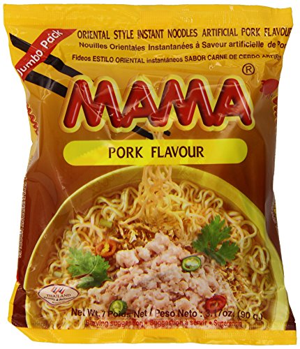 0052066002085 - MAMA INSTANT NOODLE, PORK FLAVOR, 3.17 OUNCE (PACK OF 20)