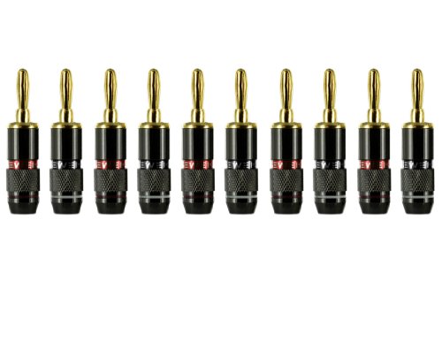 0521227790814 - SEWELL PRO MAESTRO BANANA PLUGS, 24K GOLD CONNECTORS, 6 PAIR
