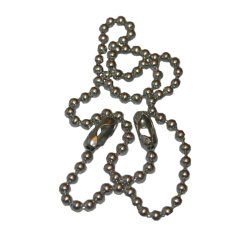 0052151020970 - LASCO 02-3453 CHROME BEAD CHAIN WITH RING AND COUPLING FOR STOPPERS, 15-INCH LONG