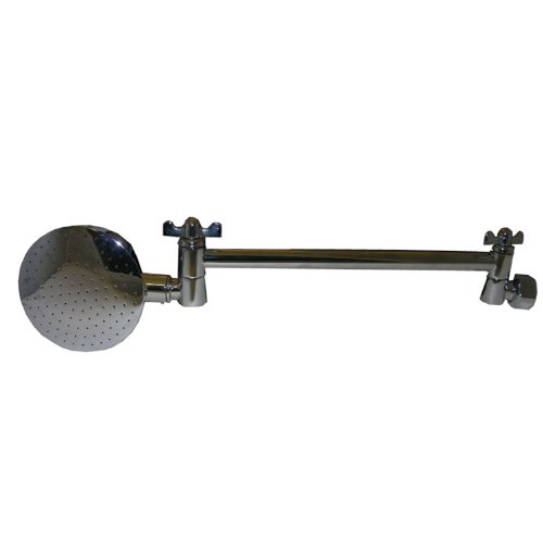0052151208637 - LASCO 08-2457 SHOWER HEAD WITH ADJUSTABLE ALL DIRECTIONAL ARM, CHROME PLATED