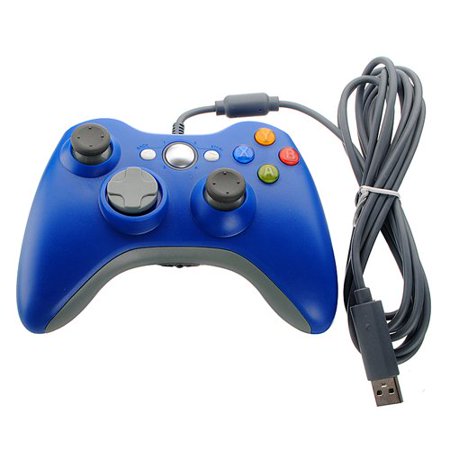 0521575160147 - BLUE WIRED USB PAD JOYPAD GAME CONTROLLER FOR MICROSOFT XBOX 360 PC WINDOWS