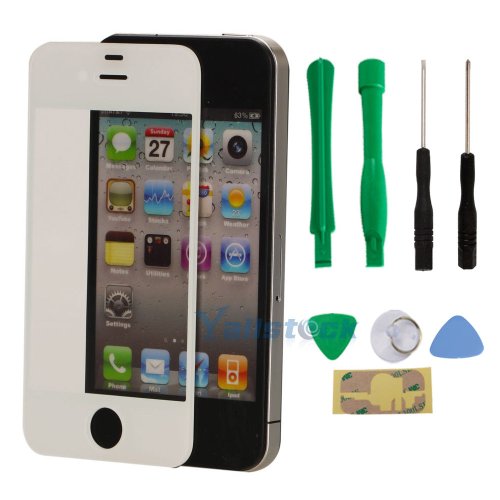 0521791674237 - REPLACEMENT WHITE FRONT OUTER GLASS SCREEN LENS FOR APPLE IPHONE 5 5G 5S - TOOLS INCLUDED