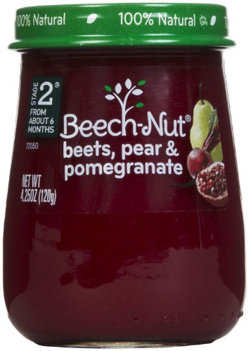 0052200072059 - BEECH-NUT STAGE 2 BEETS, PEAR & POMEGRANATE, 4.25 OUNCE (PACK OF 10)
