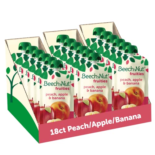 0052200200322 - BEECH-NUT BABY FOOD POUCHES, PEACH APPLE BANANA, 3.5 OZ (18 PACK)