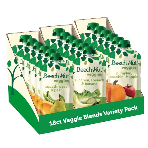 0052200200353 - BEECH-NUT BABY FOOD POUCHES VARIETY PACK, VEGGIE PUREES, 3.5 OZ (18 PACK)