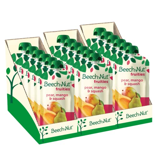 0052200200360 - BEECH-NUT BABY FOOD POUCHES, PEAR MANGO SQUASH FRUIT PUREE, 3.5 OZ (18 PACK)