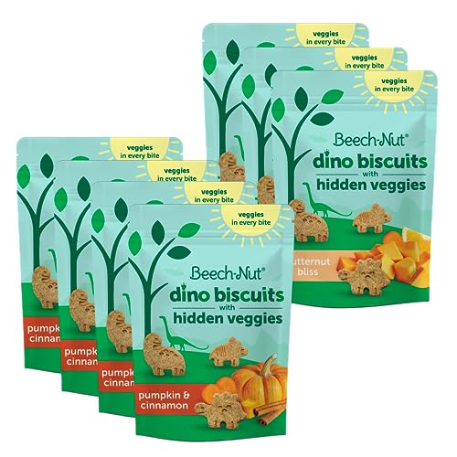 0052200200506 - BEECH-NUT TODDLER SNACKS VARIETY PACK, DINO BISCUITS WITH HIDDEN VEGGIES, NON-GMO BAKED SNACK FOR KIDS, 5 OZ BAG (7 PACK)