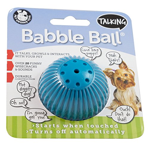 0522180524973 - PETQWERKS TALKING BABBLE BALL TOY FOR DOGS AND CATS, SMALL