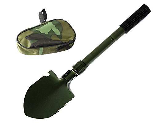 0522446400379 - MILITARY STYLE MULTIFUNCTIONAL CAMP SURVIVAL WITH POUCH FOLDING SERRATED SHOVEL