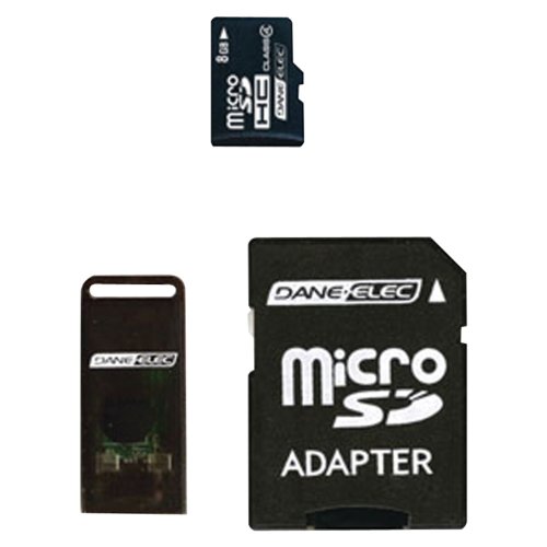 0523161184360 - DANE-ELEC 8 GB MICROSD CARD (DA-3IN1-08G-R)