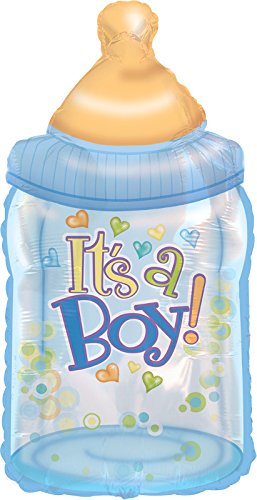 0052329342033 - LARGE 38 IT'S A BOY BABY BOTTLE FOIL BALLOON FOR BABY SHOWERS AND HOME COMING