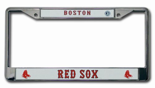 5242002638156 - MLB BOSTON RED SOX CHROME LICENSE PLATE FRAME