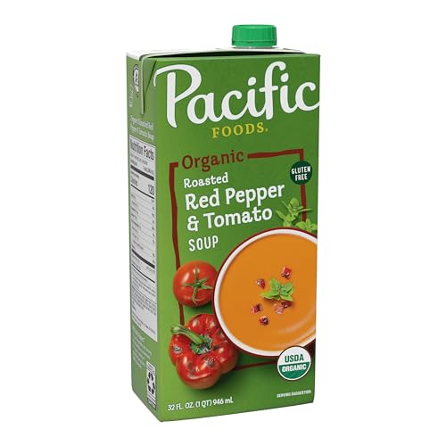 0052603041843 - PACIFIC NATURAL ORG CREAMY ROASTED PEPPER & TOMATO SOUP 12X32 OZ