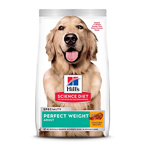 0052742060545 - HILLS SCIENCE DIET ADULT PERFECT WEIGHT CHICKEN RECIPE DRY DOG FOOD, 25 LB. BAG