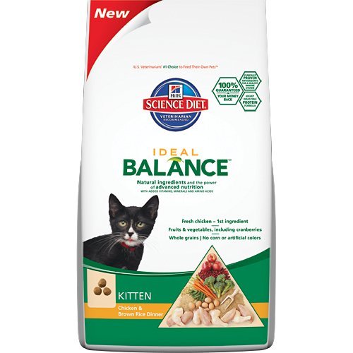 0052742152707 - HILL'S SCIENCE DIET IDEAL BALANCE FELINE KITTEN CHICKEN AND BROWN RICE DINNER DRY CAT FOOD BAG, 6-POUND