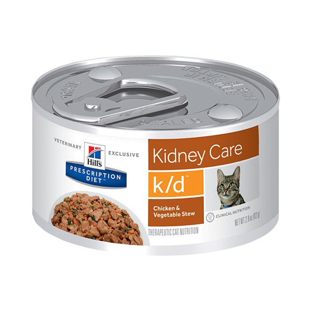 0052742339306 - HILL'S PRESCRIPTION DIET K/D FELINE RENAL HEALTH CHICKEN & VEGETABLE STEW CANNED CAT FOOD 24/2.9 OZ BY SCIENCE DIET